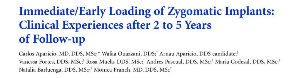 zygomatic implant publication