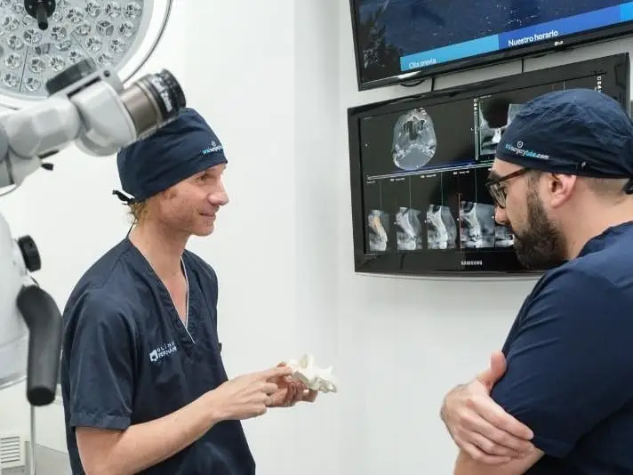 doctors preparing dental case