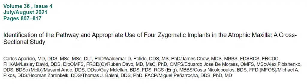 Pathway zygomatic implants