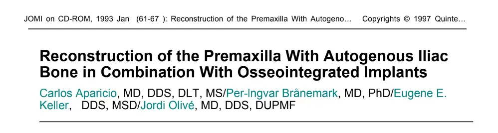 Premaxilla autogenous bone