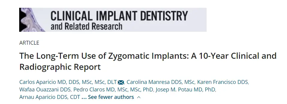 long term use zygomatic implants