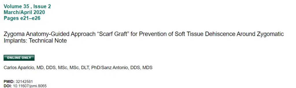 Scarf graft scientific publication