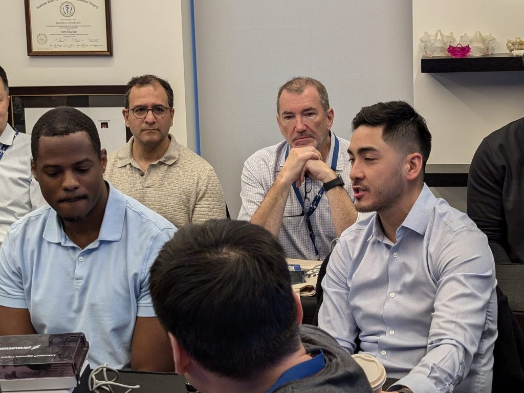 Participants discussing during the theoretical sessions