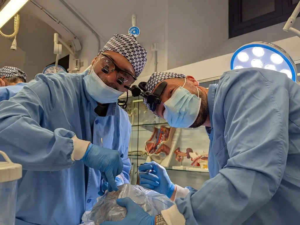 Participants in the hands-on with cryopreserved heads