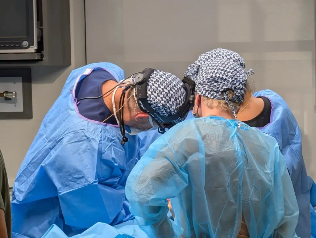 Doctors Performing the Live Surgery