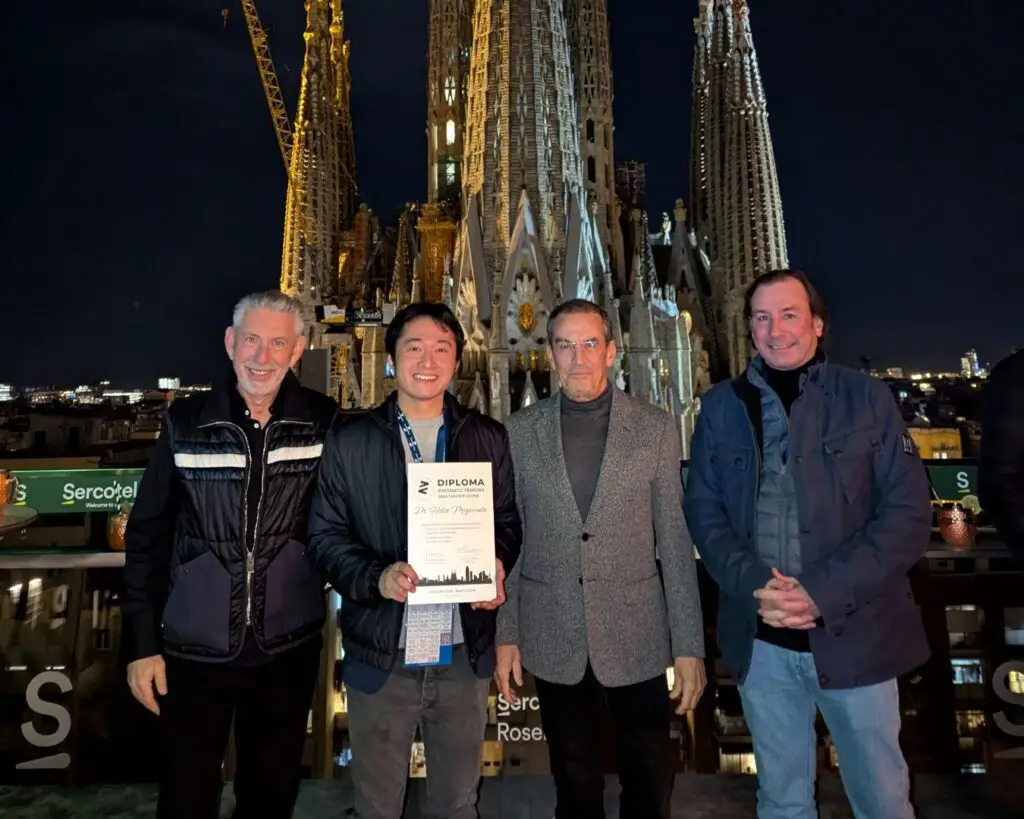 Participant with the speakers during the social event